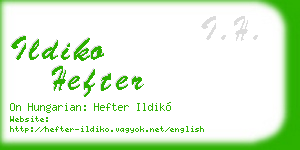ildiko hefter business card